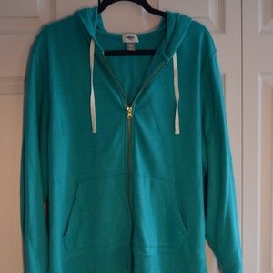 Old Navy Turquoise Zip-Up Hoodie